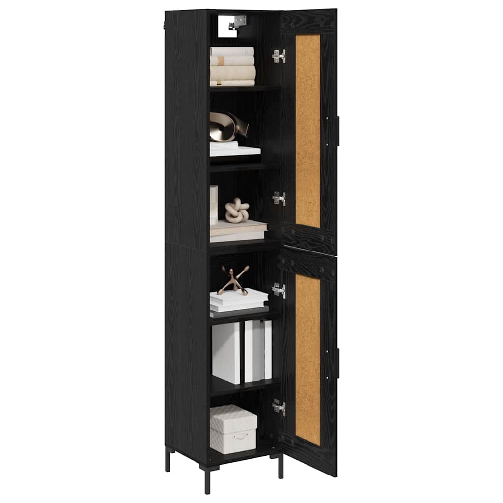 Highboard Crni hrast 34,5 x 34 x 180 cm Konstruirano drvo