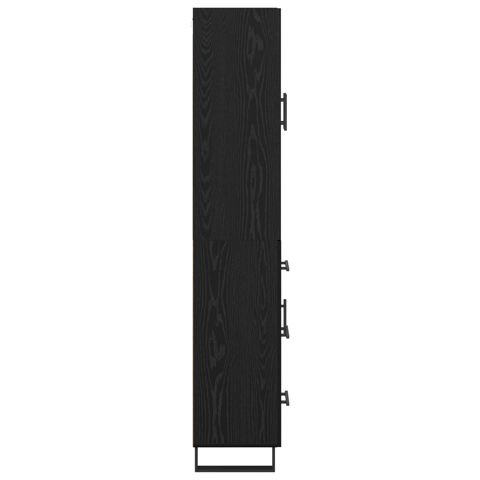 Highboard s ladicama 2 pcs Crni hrast 69,5 x 34 x 180 cm