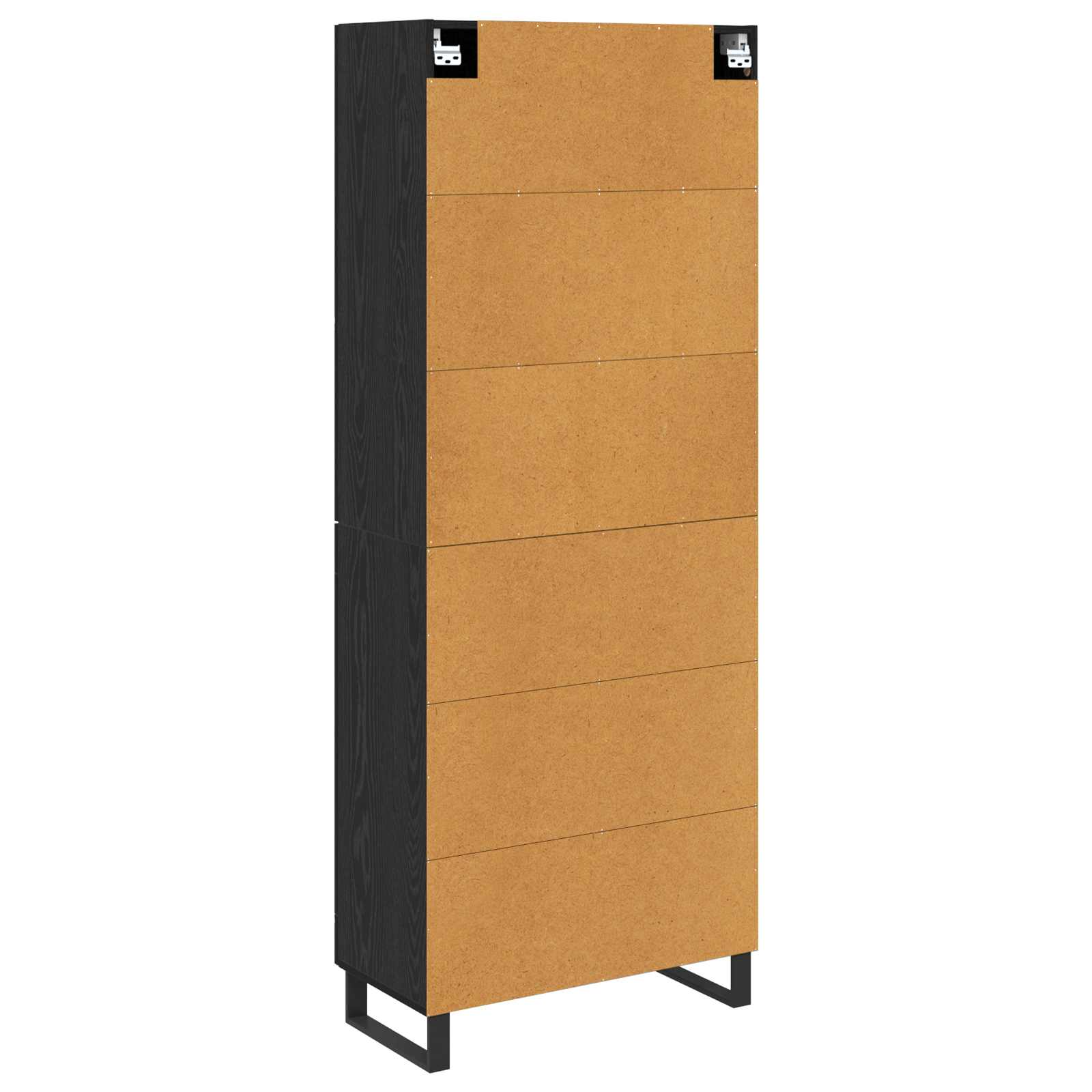Highboard s ladicama 2 pcs Crni hrast 69,5 x 34 x 180 cm
