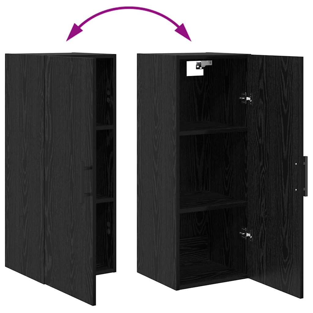 Highboard Crni hrast 34,5 x 34 x 180 cm Konstruirano drvo