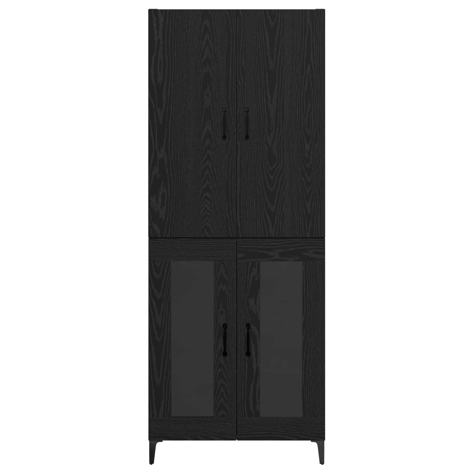 Highboard Zidne Crni hrast 69,5 x 34 x 180 cm Konstruirano drvo