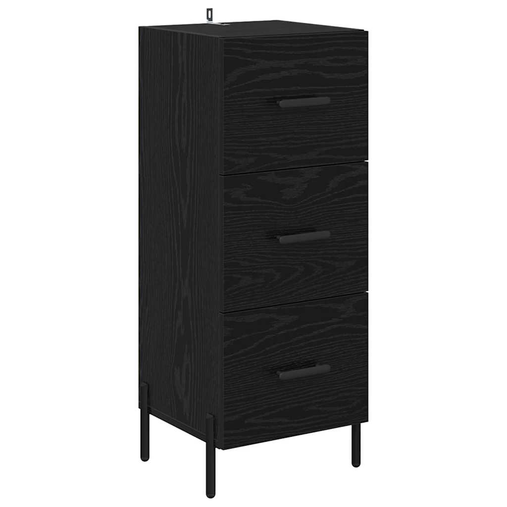 Highboard Crni hrast 34,5 x 34 x 180 cm Konstruirano drvo