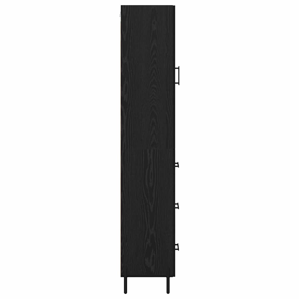 Highboard Crni hrast 34,5 x 34 x 180 cm Konstruirano drvo