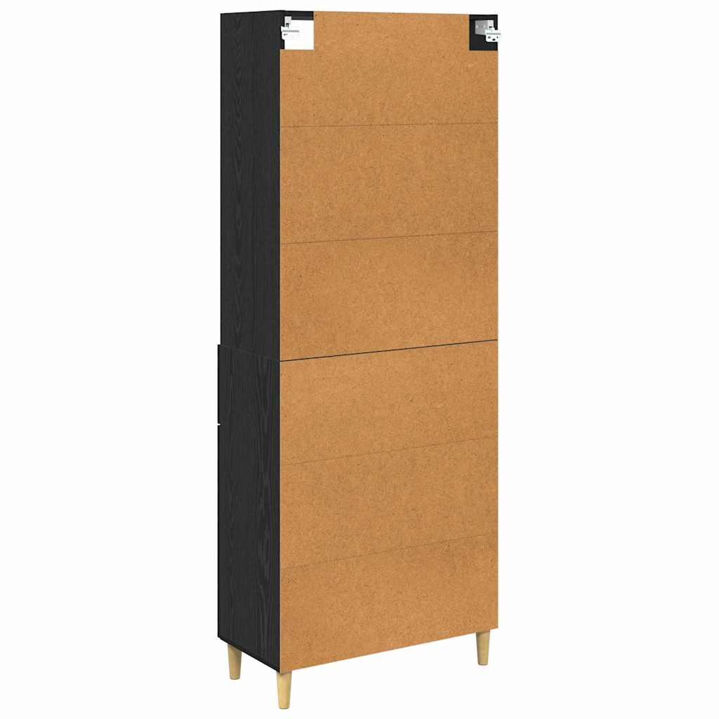 Highboard Crni hrast 69,5 x 32,5 x 180 cm Konstruirano drvo