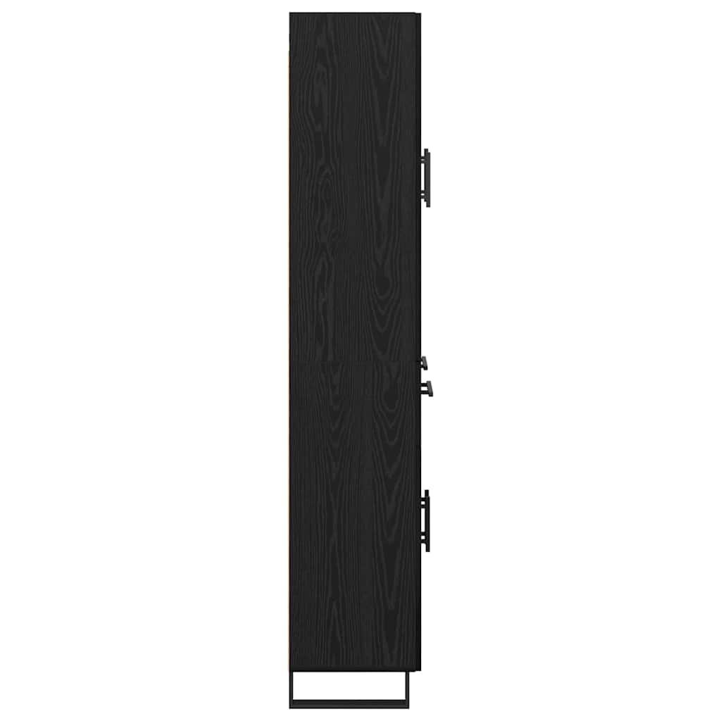 Highboard s ladicama 2 pcs Crni hrast 69,5 x 34 x 180 cm