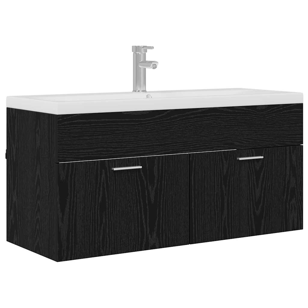 Kupaonski ormar Crni hrast 100 x 38,5 x 46 cm Konstruirano drvo