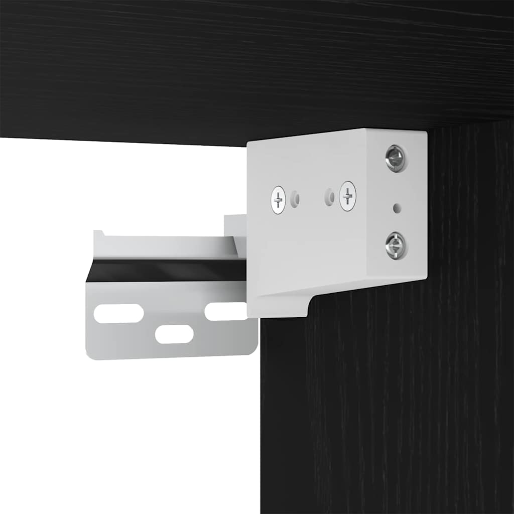 Highboard s ladicama 2 pcs Crni hrast Konstruirano drvo