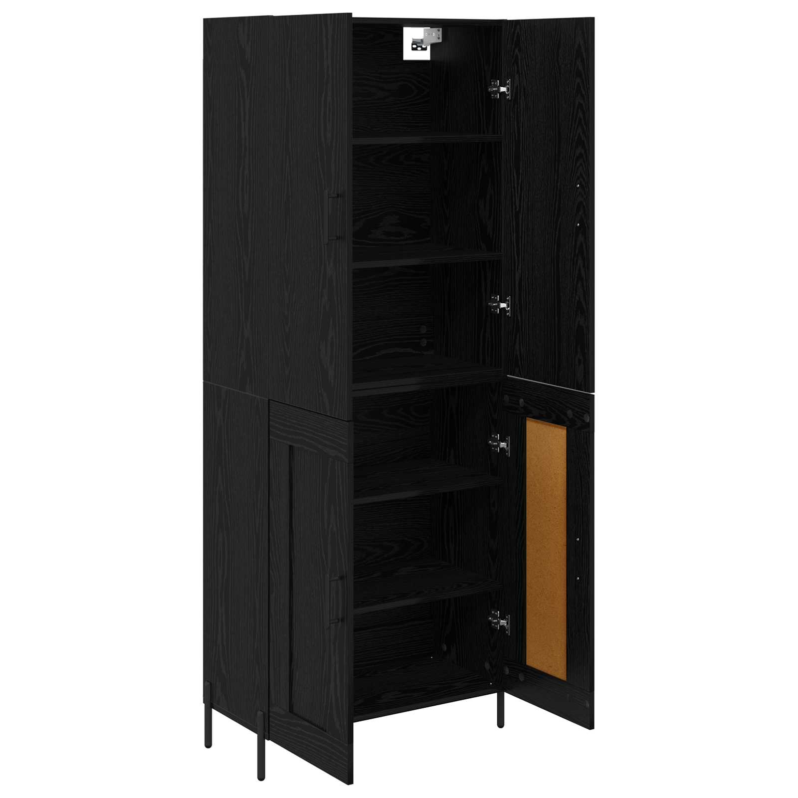 Highboard Zidne Crni hrast 69,5 x 34 x 180 cm Konstruirano drvo
