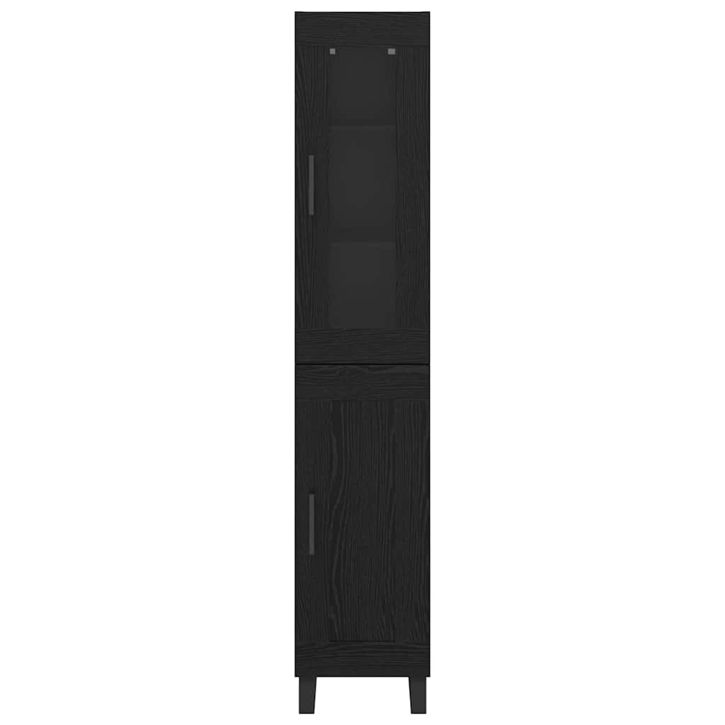 Highboard Crni hrast 34,5 x 34 x 180 cm Konstruirano drvo