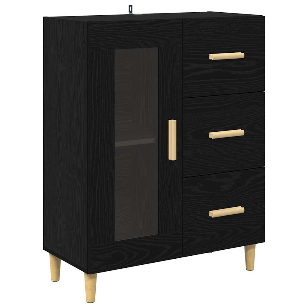 Highboard Crni hrast 69,5 x 32,5 x 180 cm Konstruirano drvo