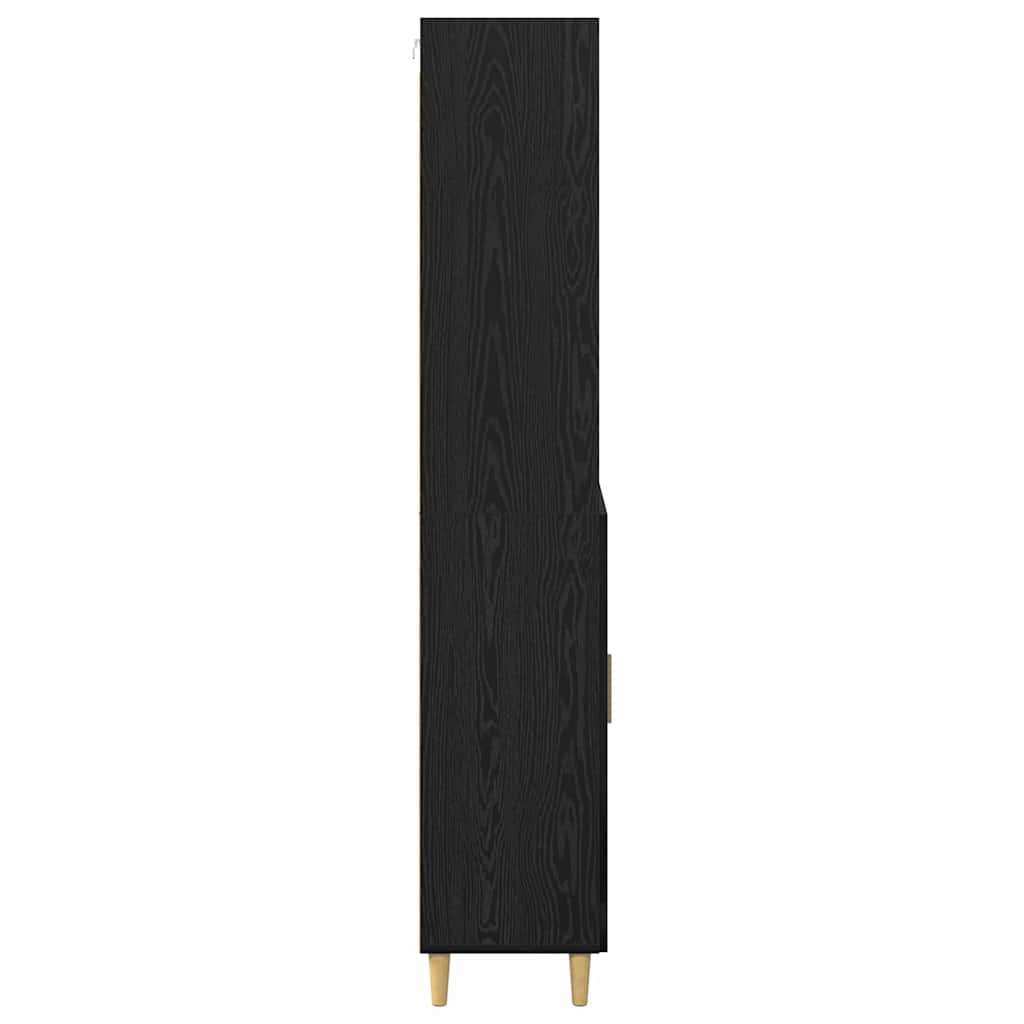 Highboard Crni hrast 69,5 x 32,5 x 180 cm Konstruirano drvo