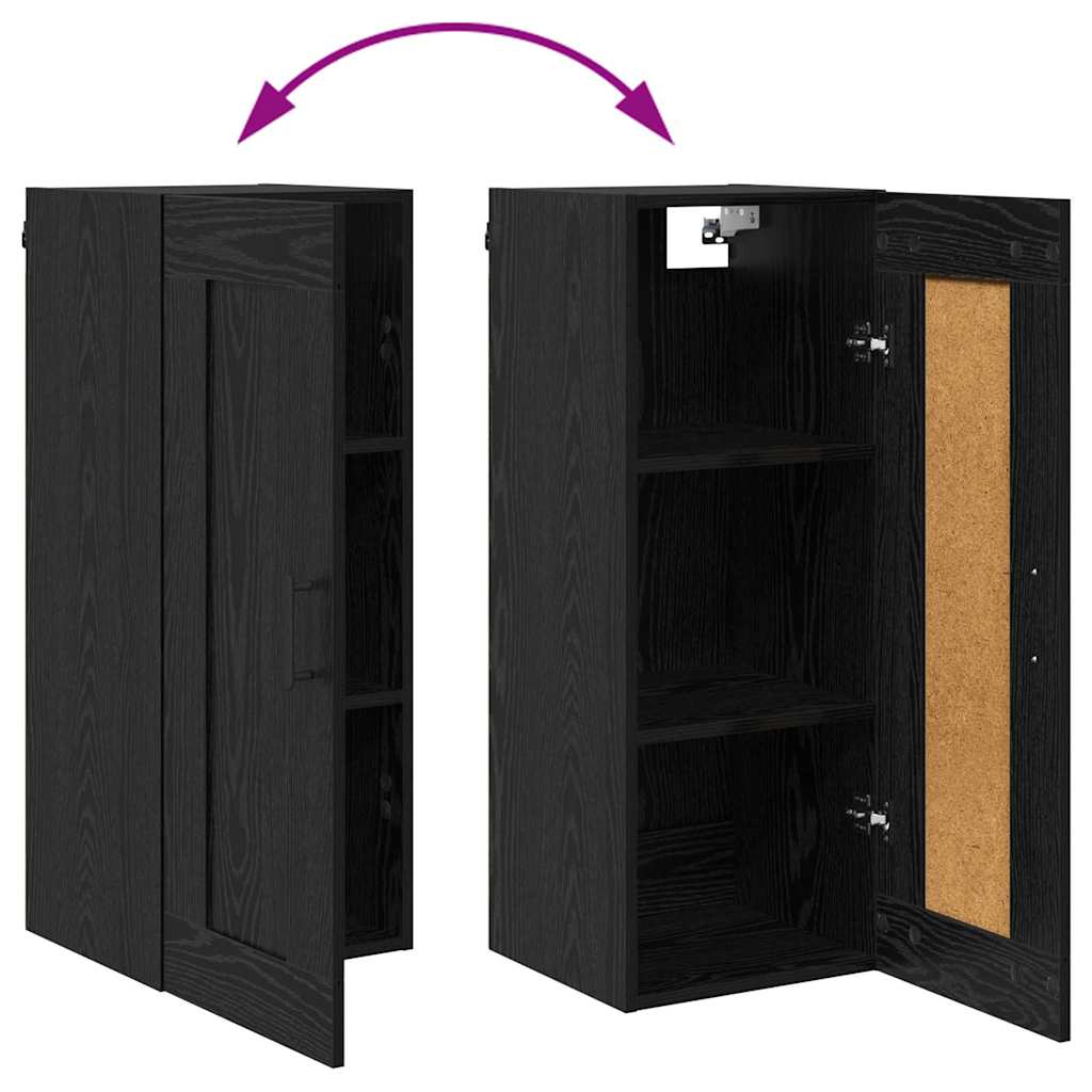 Highboard Crni hrast 34,5 x 34 x 180 cm Konstruirano drvo