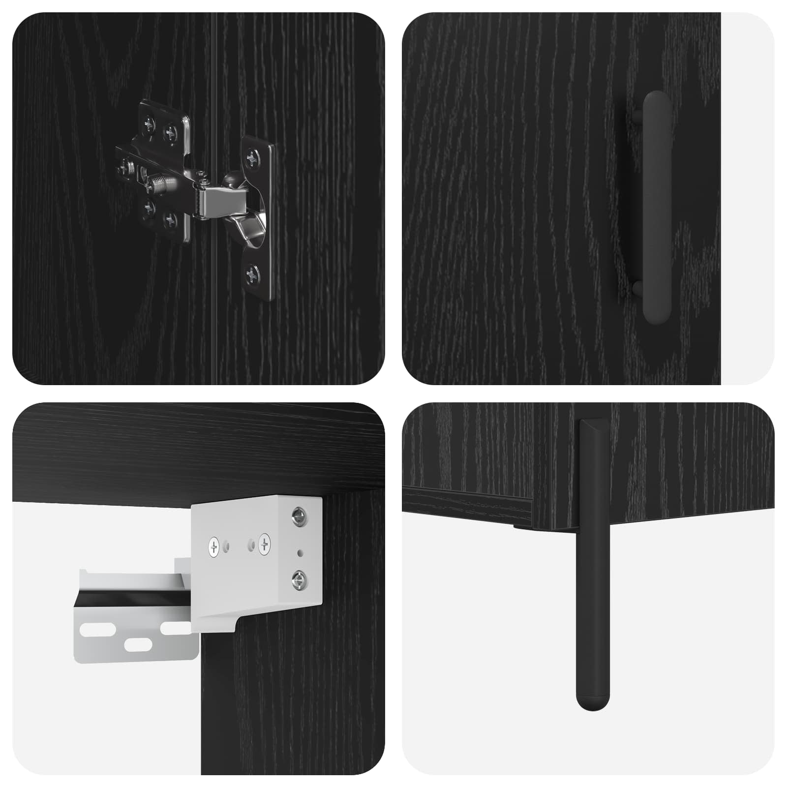 Highboard Zidne Crni hrast 69,5 x 34 x 180 cm Konstruirano drvo