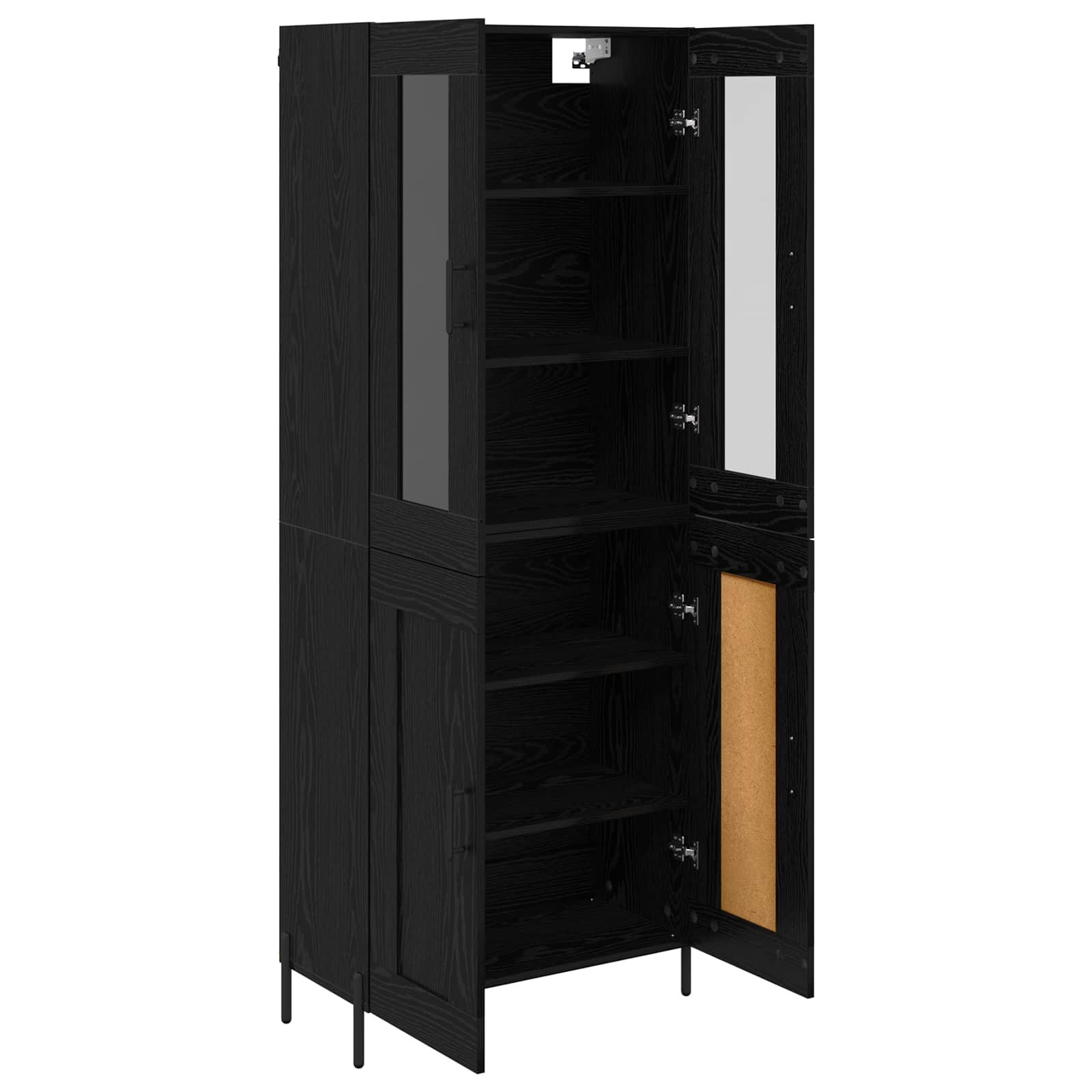 Highboard Zidne Crni hrast 69,5 x 34 x 180 cm Konstruirano drvo
