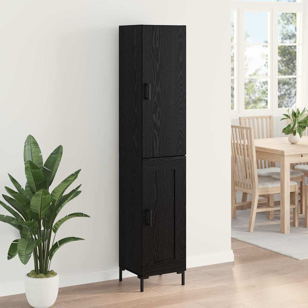 Highboard Crni hrast 34,5 x 34 x 180 cm Konstruirano drvo
