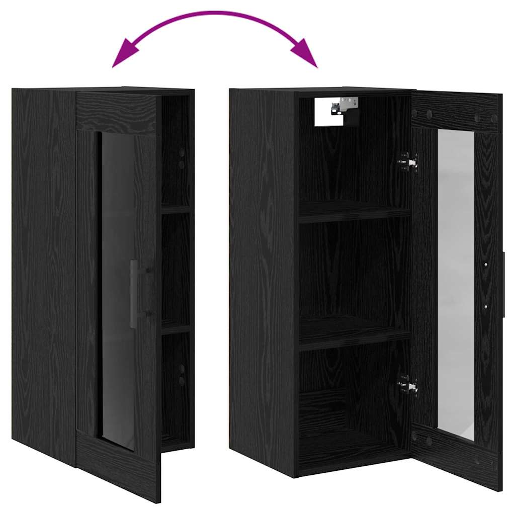 Highboard Crni hrast 34,5 x 34 x 180 cm Konstruirano drvo