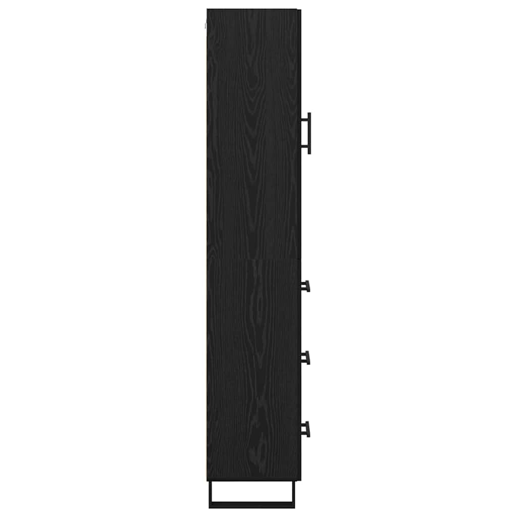 Highboard Crni hrast 34,5 x 34 x 180 cm Konstruirano drvo