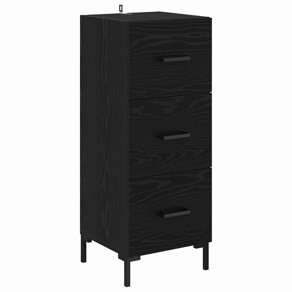 Highboard Crni hrast 34,5 x 34 x 180 cm Konstruirano drvo