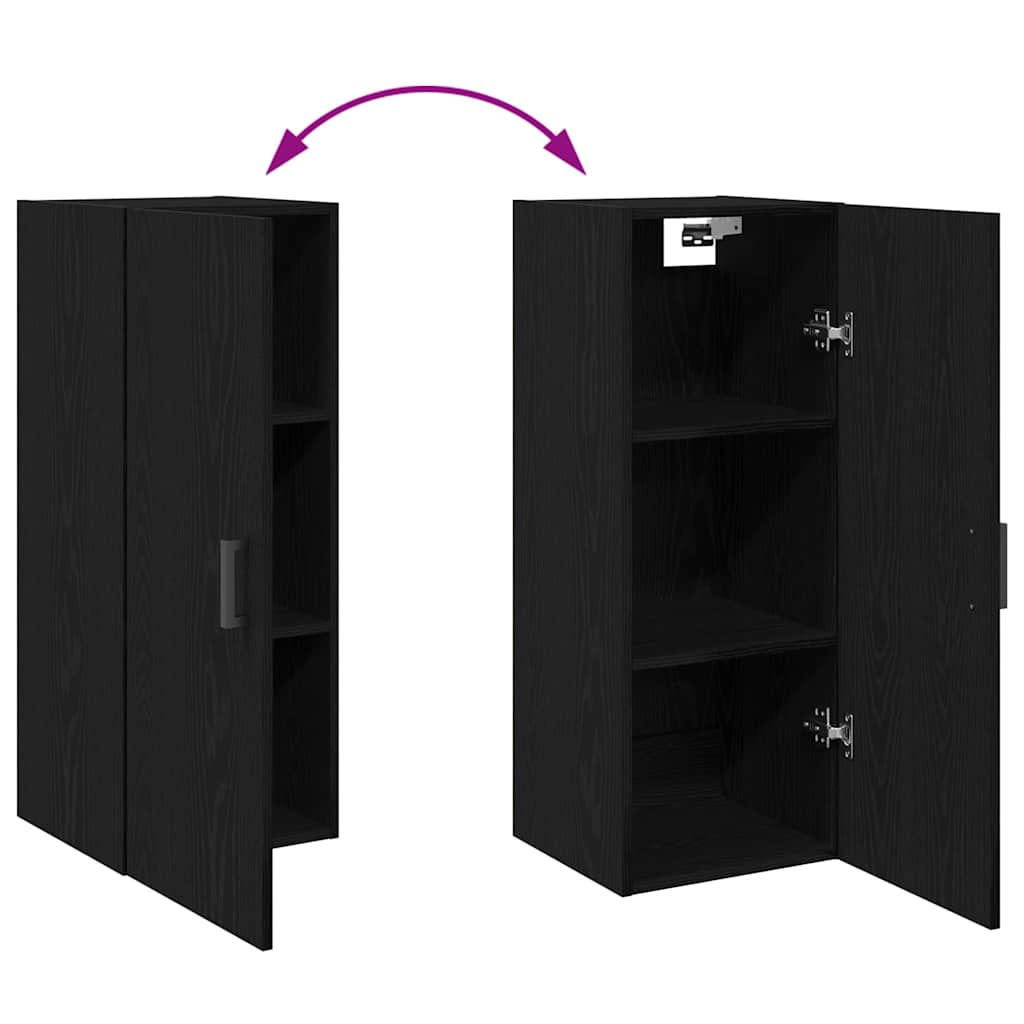 Highboard Crni hrast 34,5 x 34 x 180 cm Konstruirano drvo