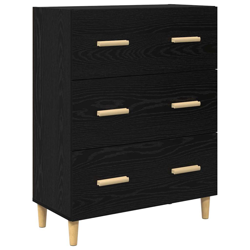 Highboard s ladicama Crni hrast 69,5 x 34 x 180 cm