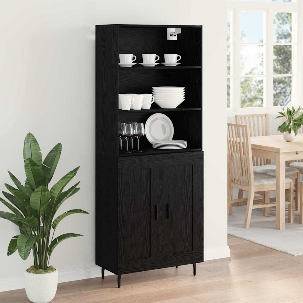 Highboard Crni hrast 69,5 x 34 x 180 cm