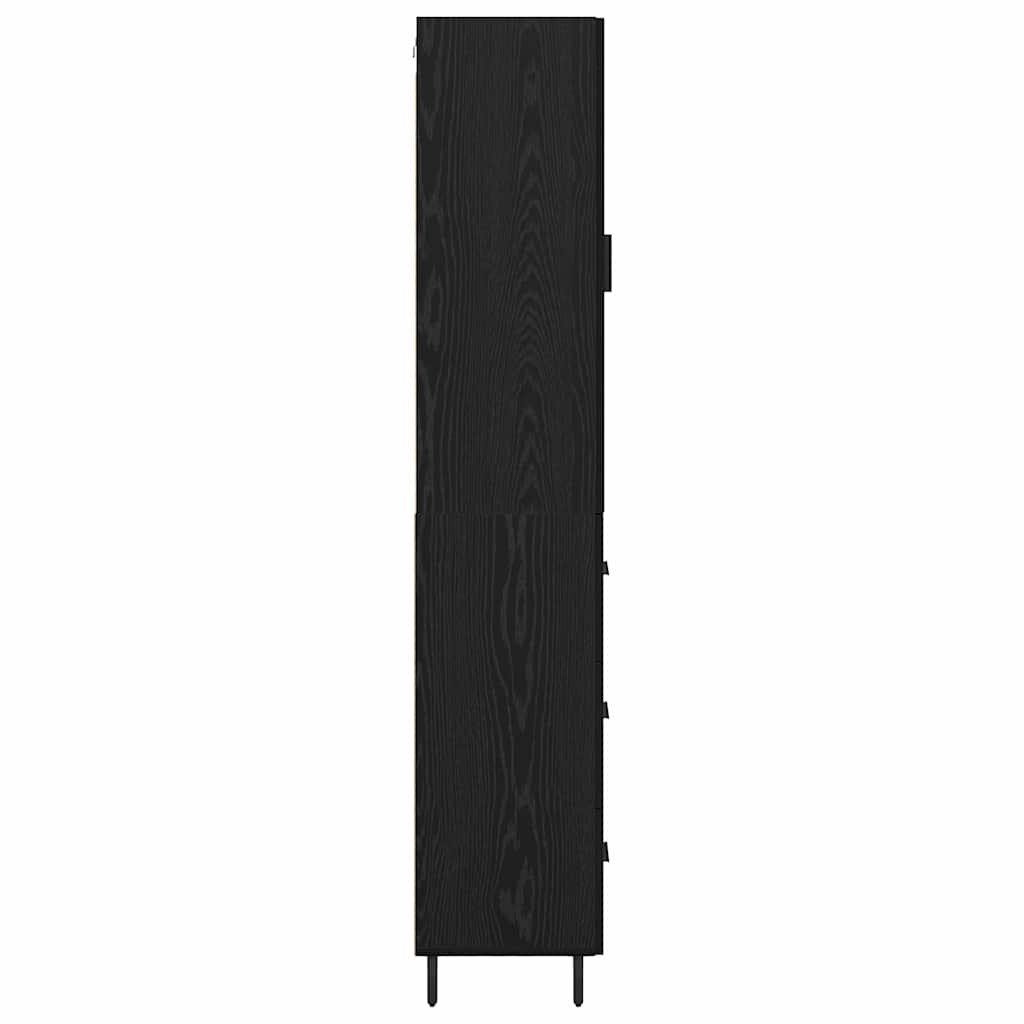 Highboard Crni hrast 34,5 x 34 x 180 cm Konstruirano drvo