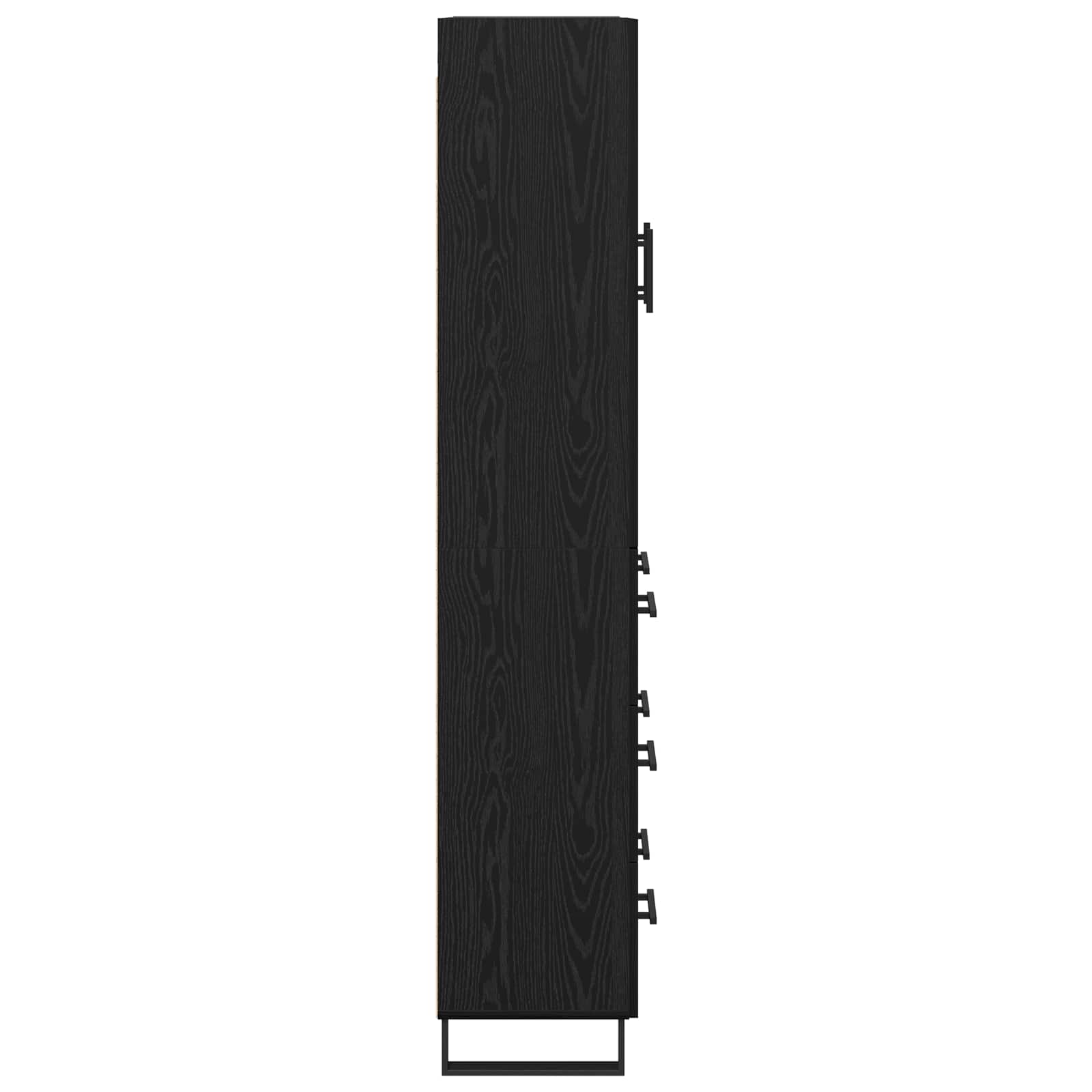 Highboard s ladicama 2 pcs Crni hrast 69,5 x 34 x 180 cm