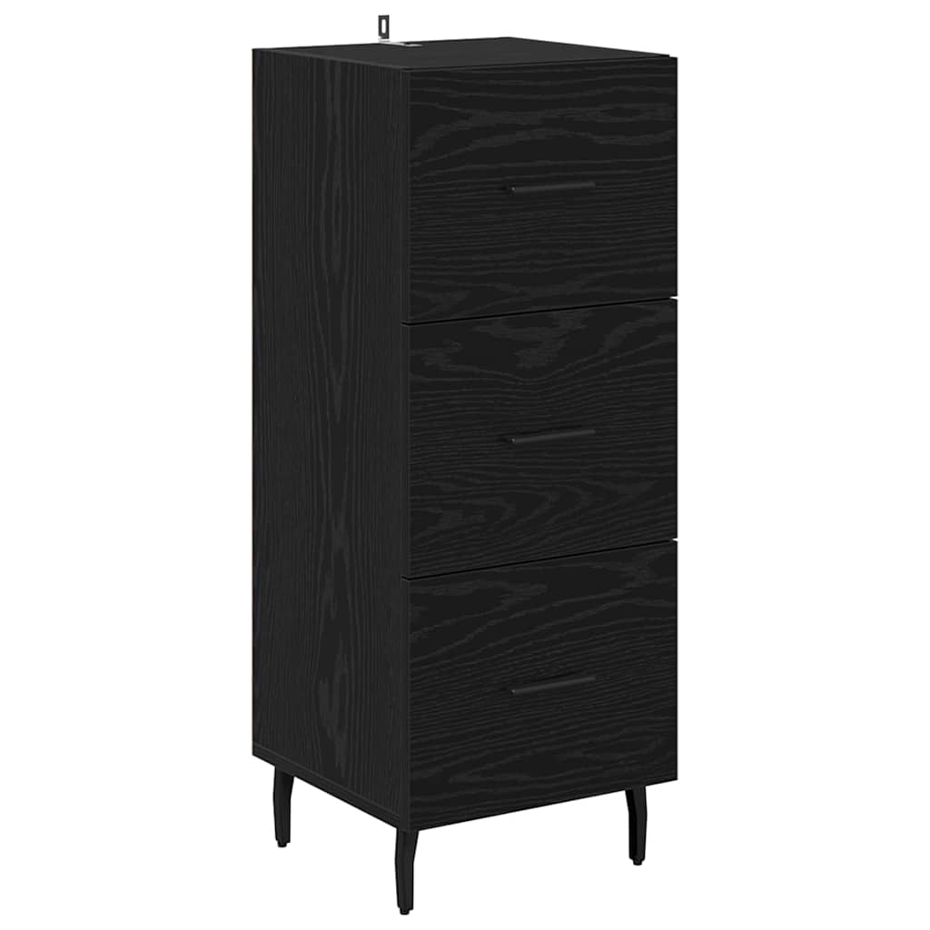 Highboard Crni hrast 34,5 x 34 x 180 cm Konstruirano drvo