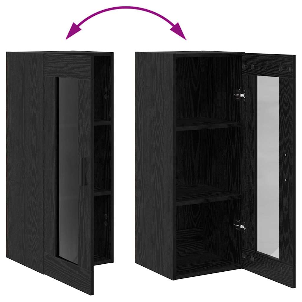 Highboard Crni hrast 34,5 x 34 x 180 cm Konstruirano drvo