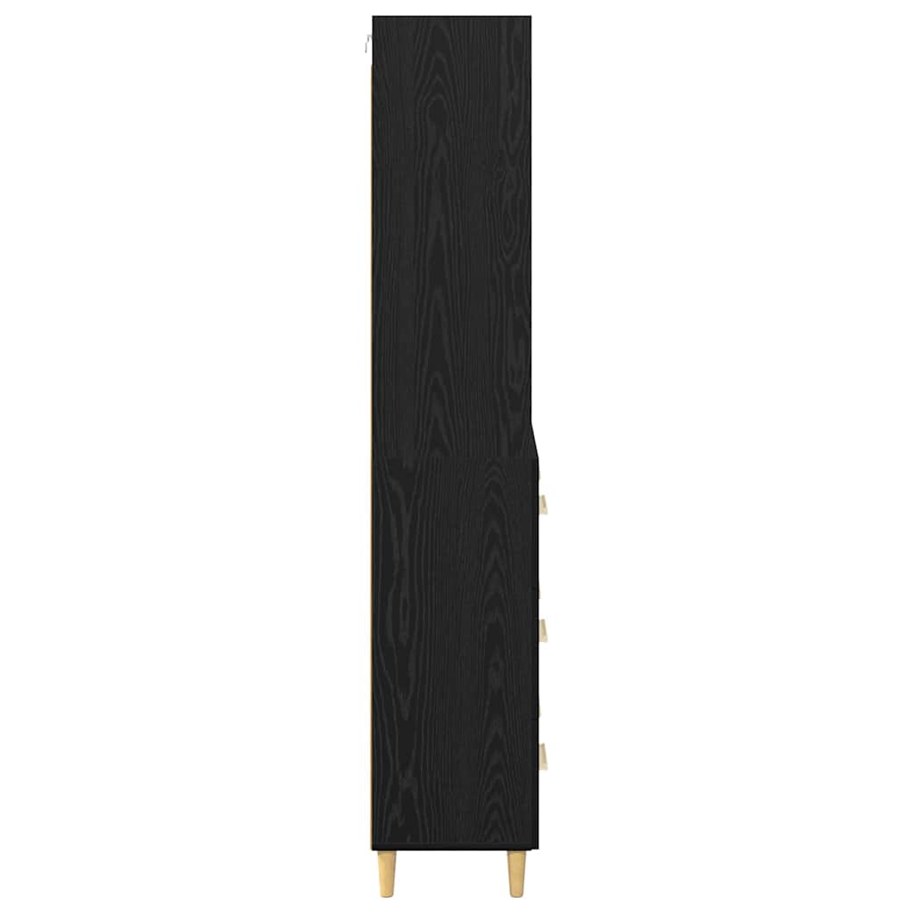 Highboard Crni hrast 69,5 x 32,5 x 180 cm Konstruirano drvo