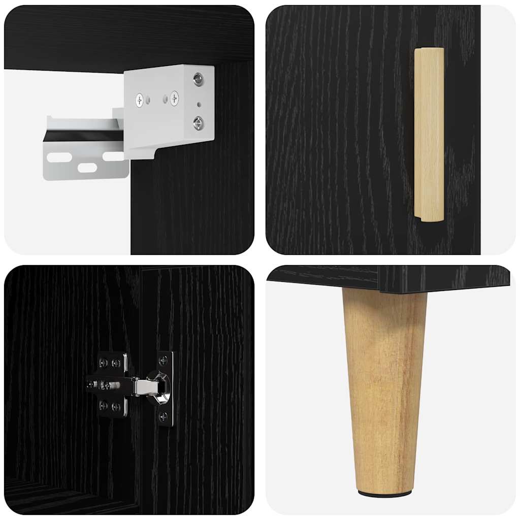 Highboard Crni hrast 69,5 x 32,5 x 180 cm Konstruirano drvo