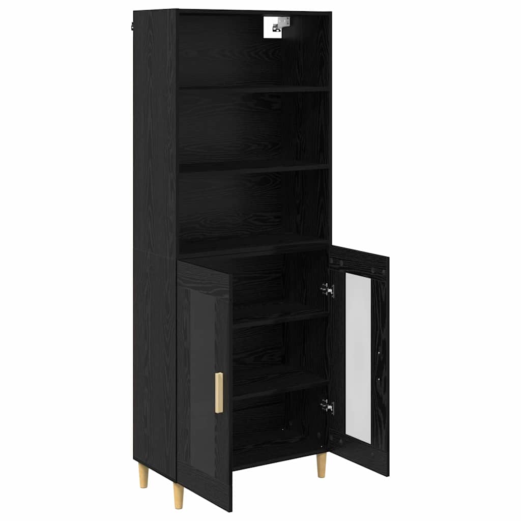 Highboard Crni hrast 69,5 x 32,5 x 180 cm Konstruirano drvo