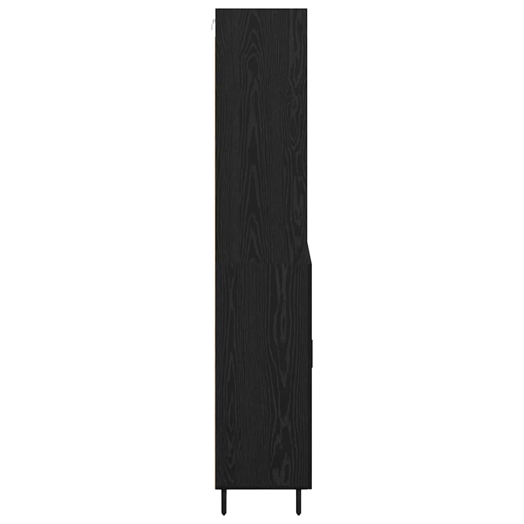 Highboard s ladicama Crni hrast 69,5 x 34 x 180 cm