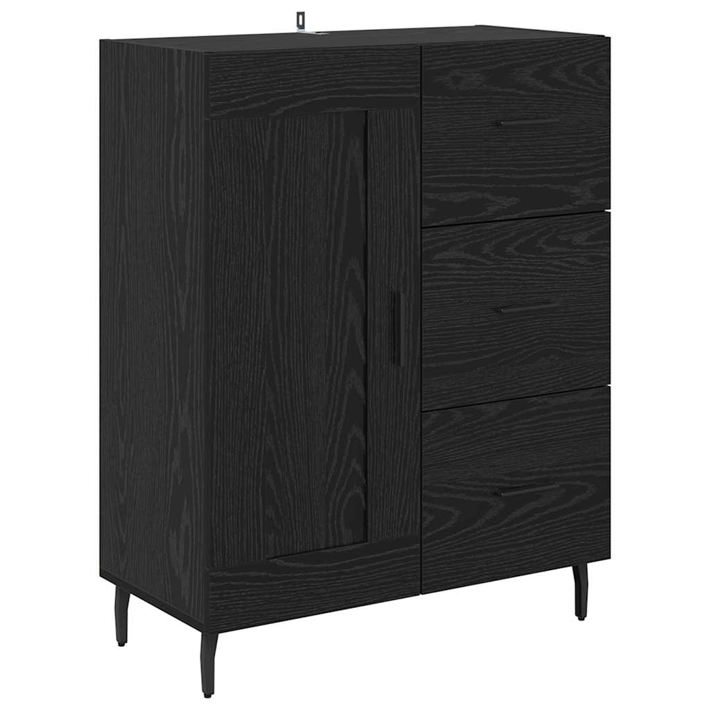 Highboard 2 pcs Crni hrast 69,5 x 34 x 180 cm Konstruirano drvo