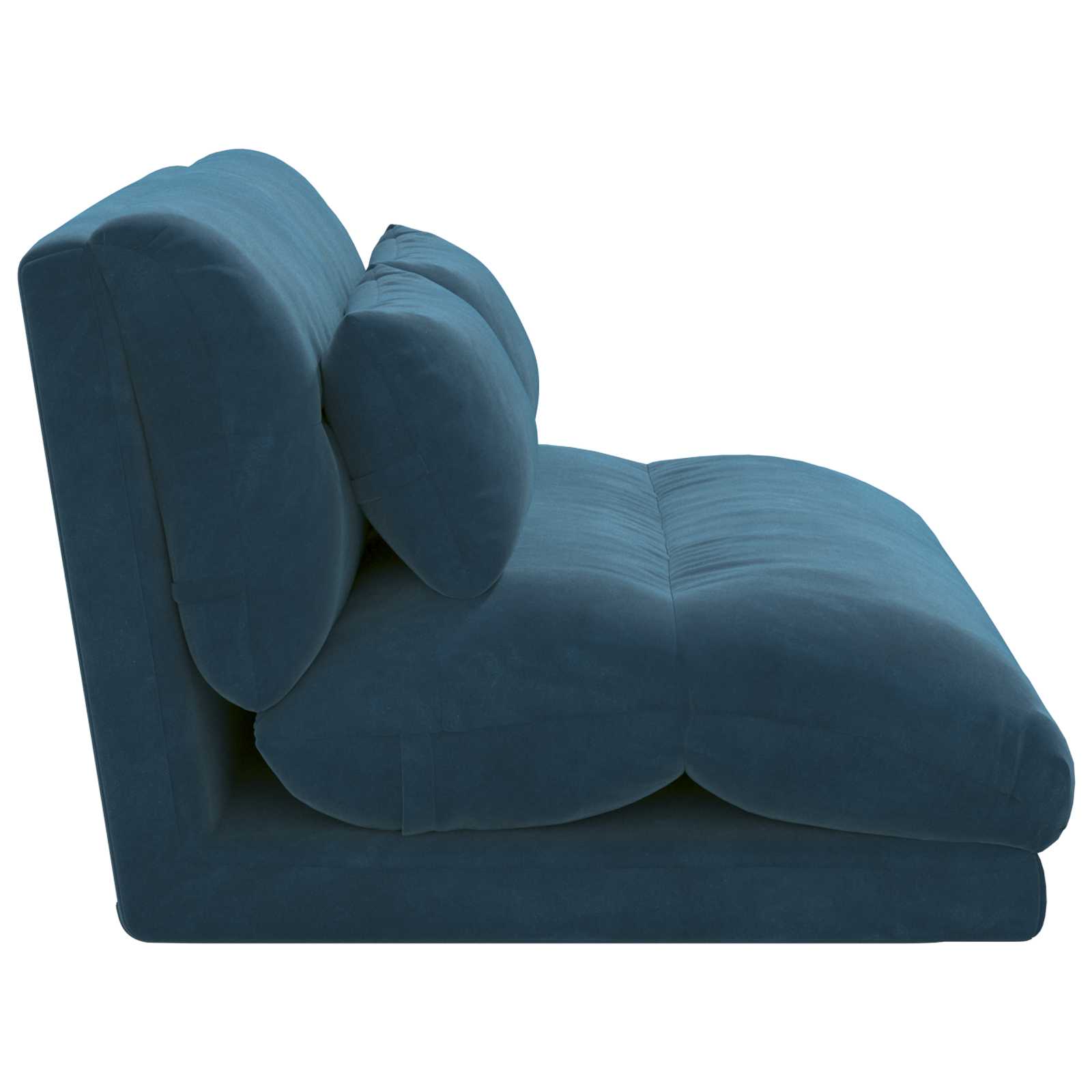 Podesivi podni naslonjač Plava Baršun