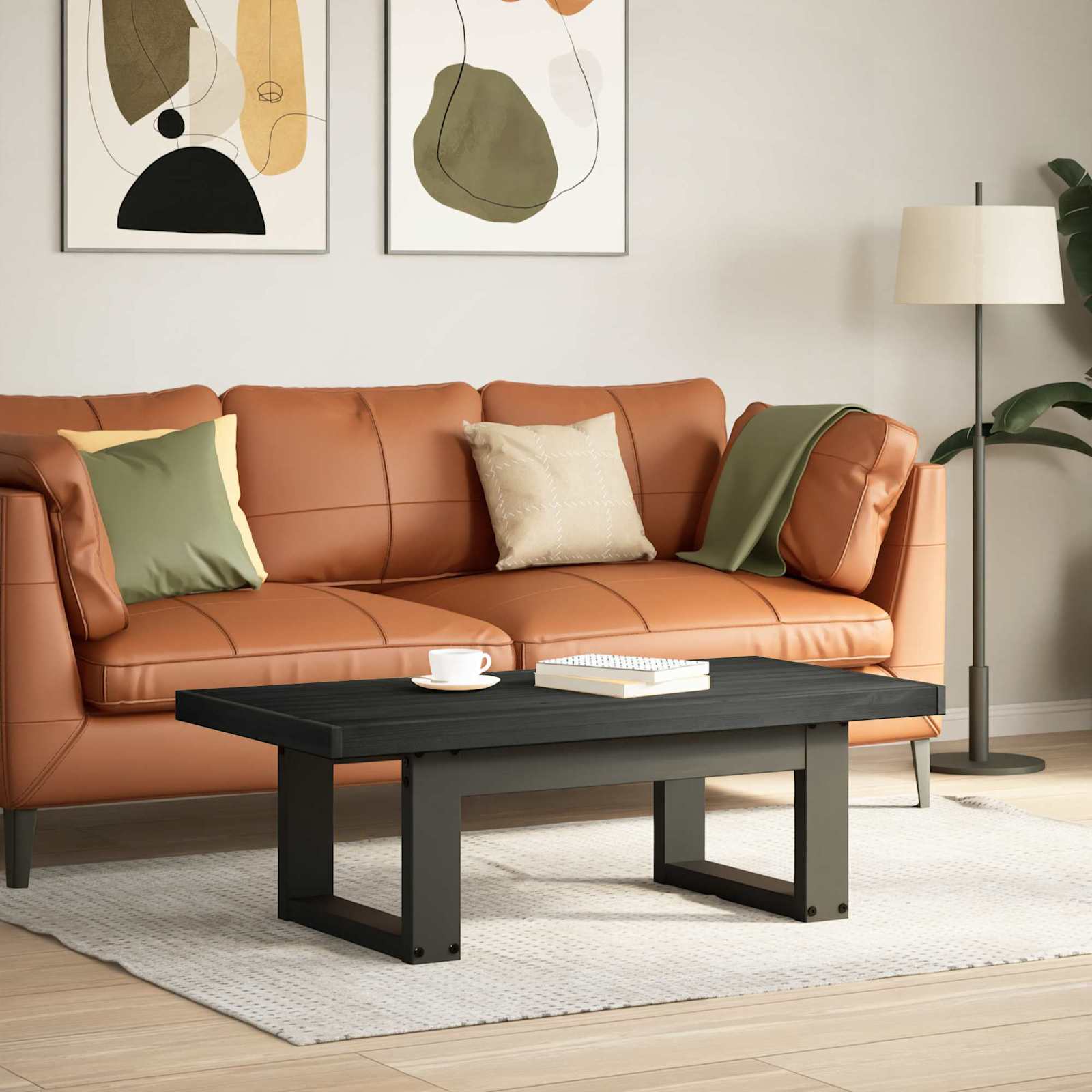 Kava Stol NOAIN Crna 119 x 60 x 40 cm Masivna borovina