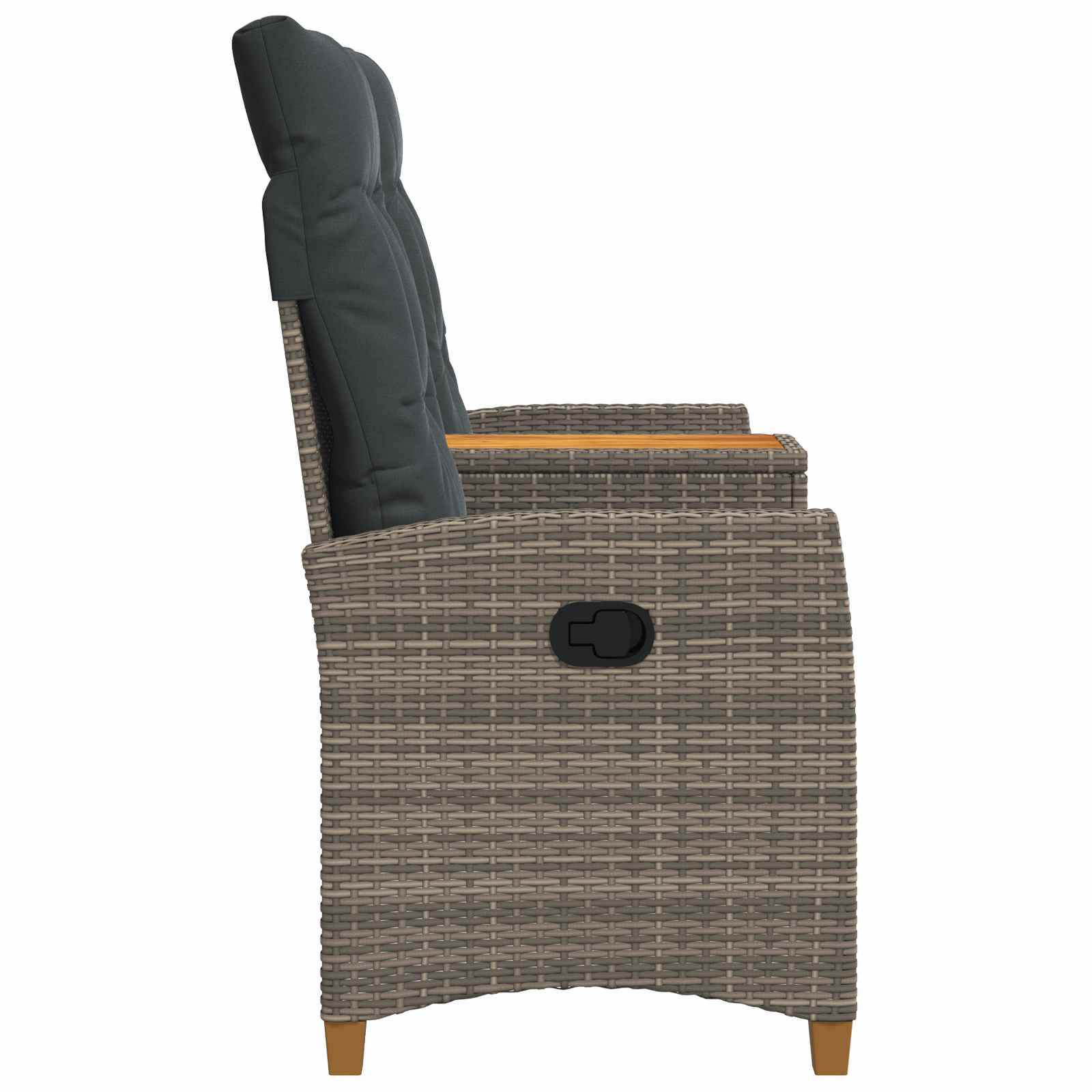 Rekreativna klupa s stolom Siva i tamno siva 126 x 65 x 112 cm