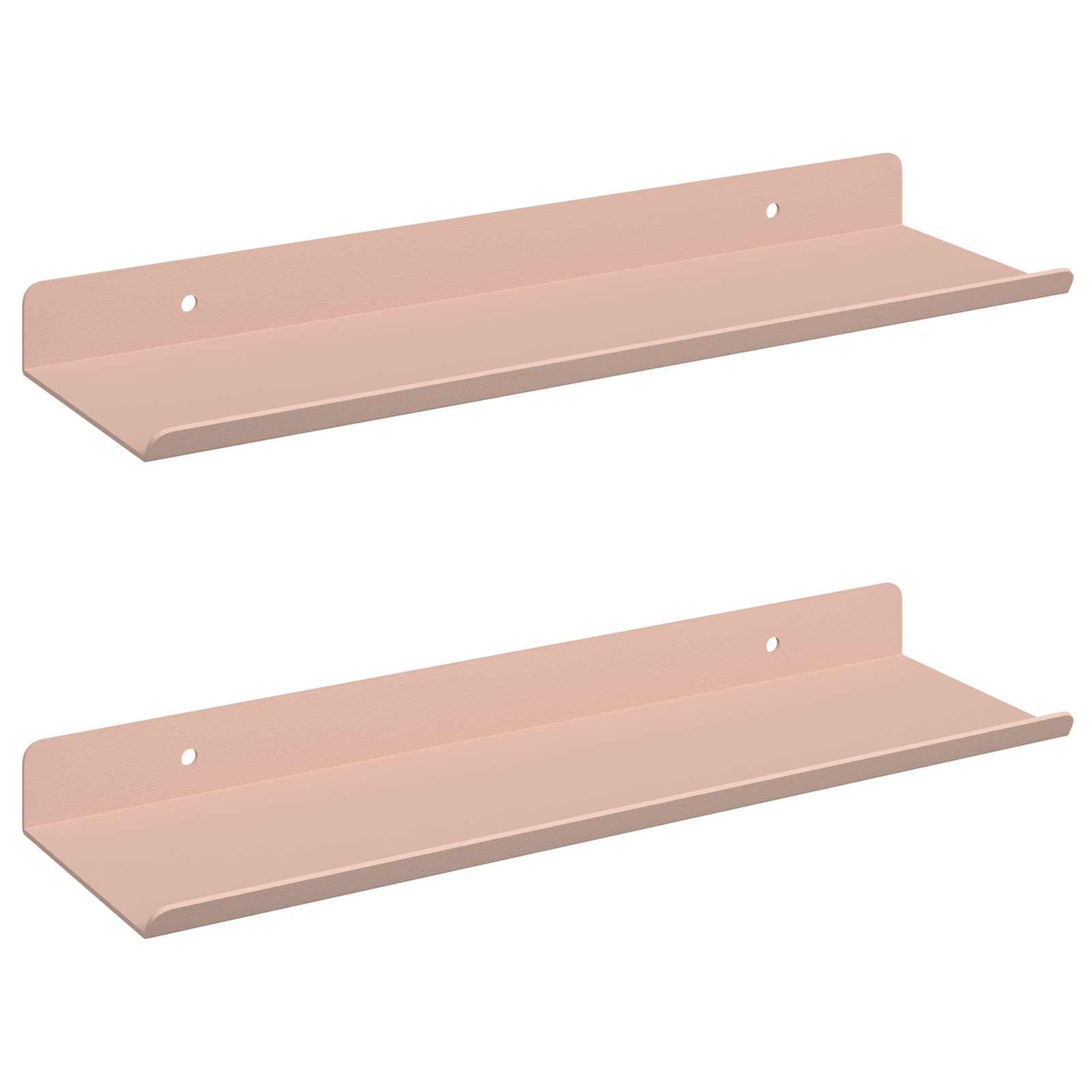 Lebdeća polica Zidne 2 pcs Ružičasta 30 x 9 x 2,5 cm Čelik