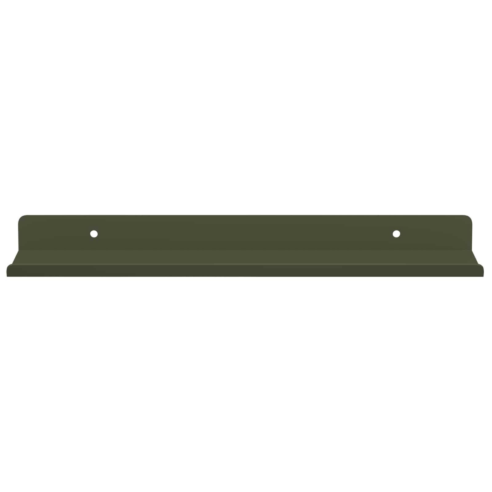 Lebdeća polica 4 pcs Maslinasto zelena 30 x 9 x 2,5 cm Čelik