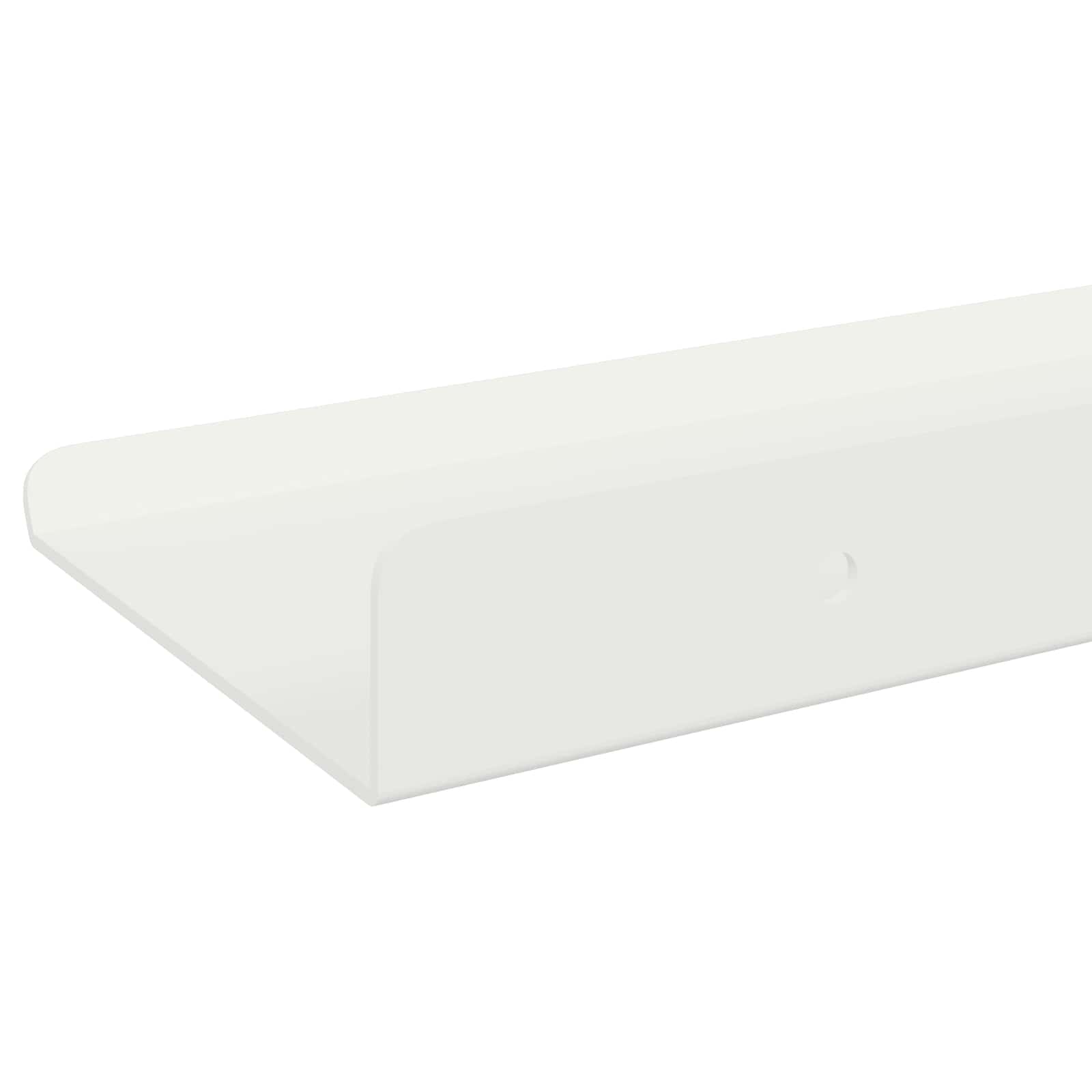 Lebdeća polica Zidne 2 pcs Bijeli 30 x 9 x 2,5 cm Čelik