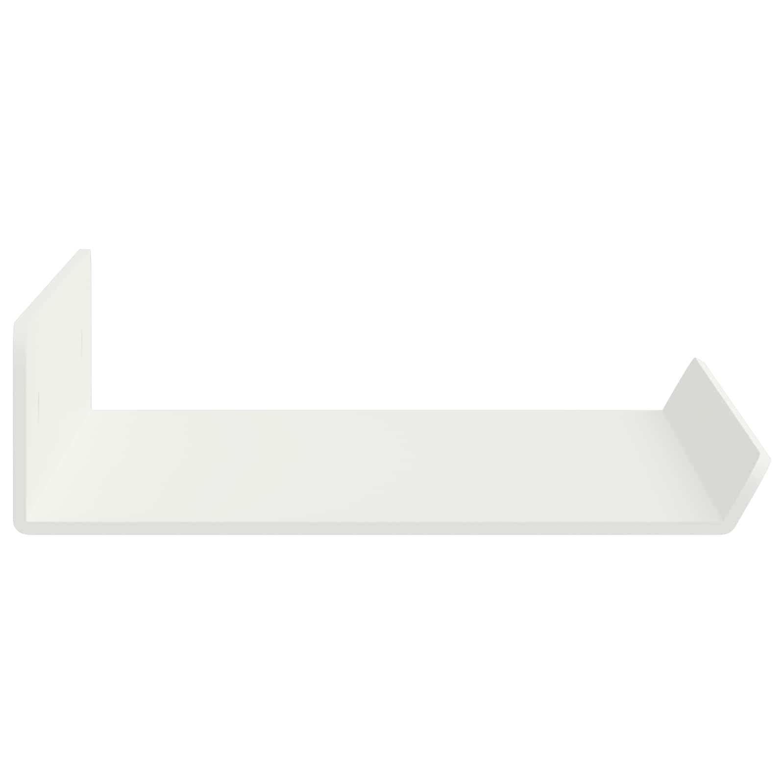 Lebdeća polica Zidne 2 pcs Bijeli 30 x 9 x 2,5 cm Čelik