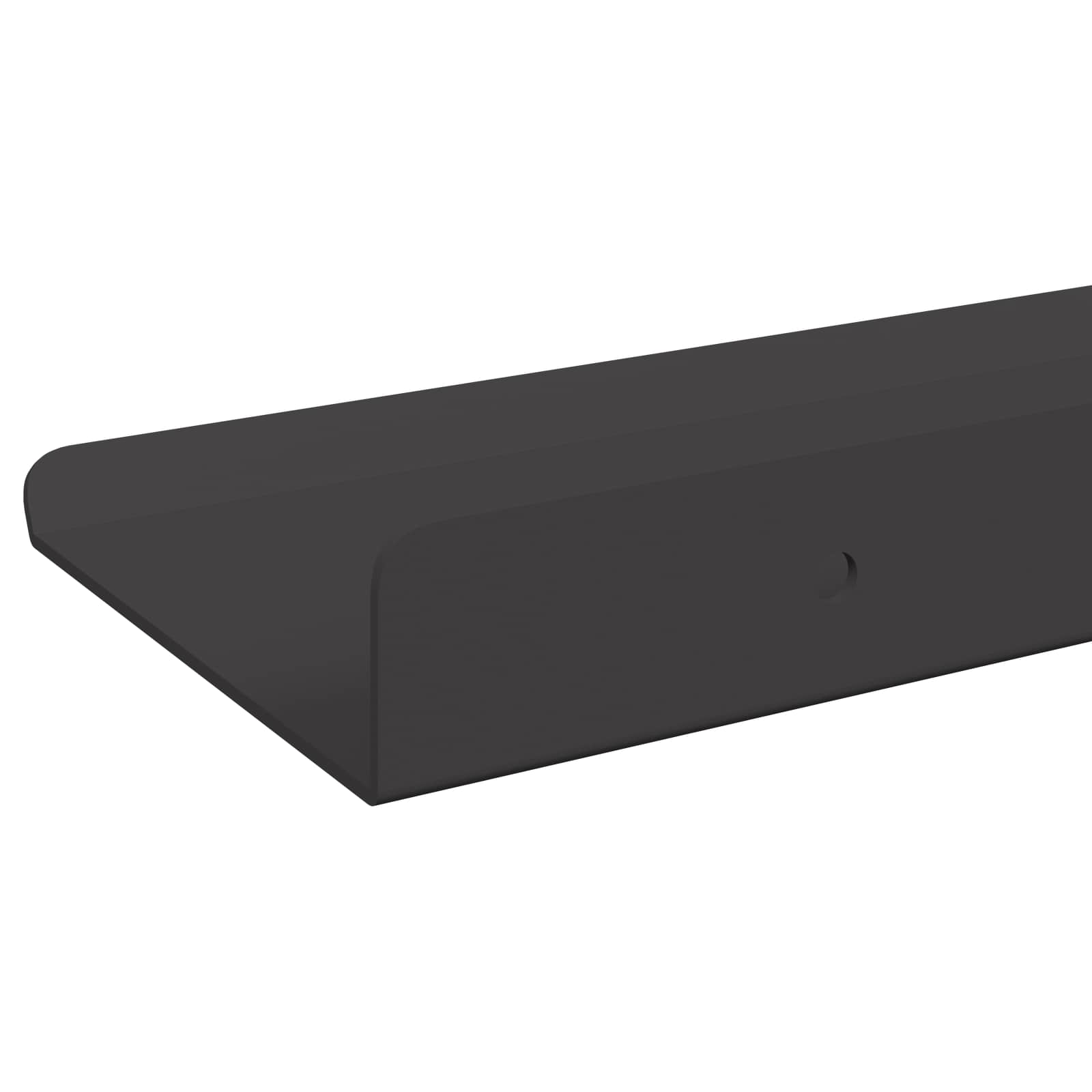Lebdeća polica Zidne 4 pcs Crna 40 x 8,5 x 2,5 cm Čelik