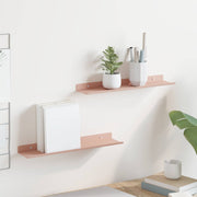 Lebdeća polica Zidne 2 pcs Ružičasta 40 x 8,5 x 2,5 cm Čelik