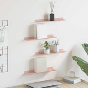 Lebdeća polica Zidne 4 pcs Ružičasta 40 x 8,5 x 2,5 cm Čelik