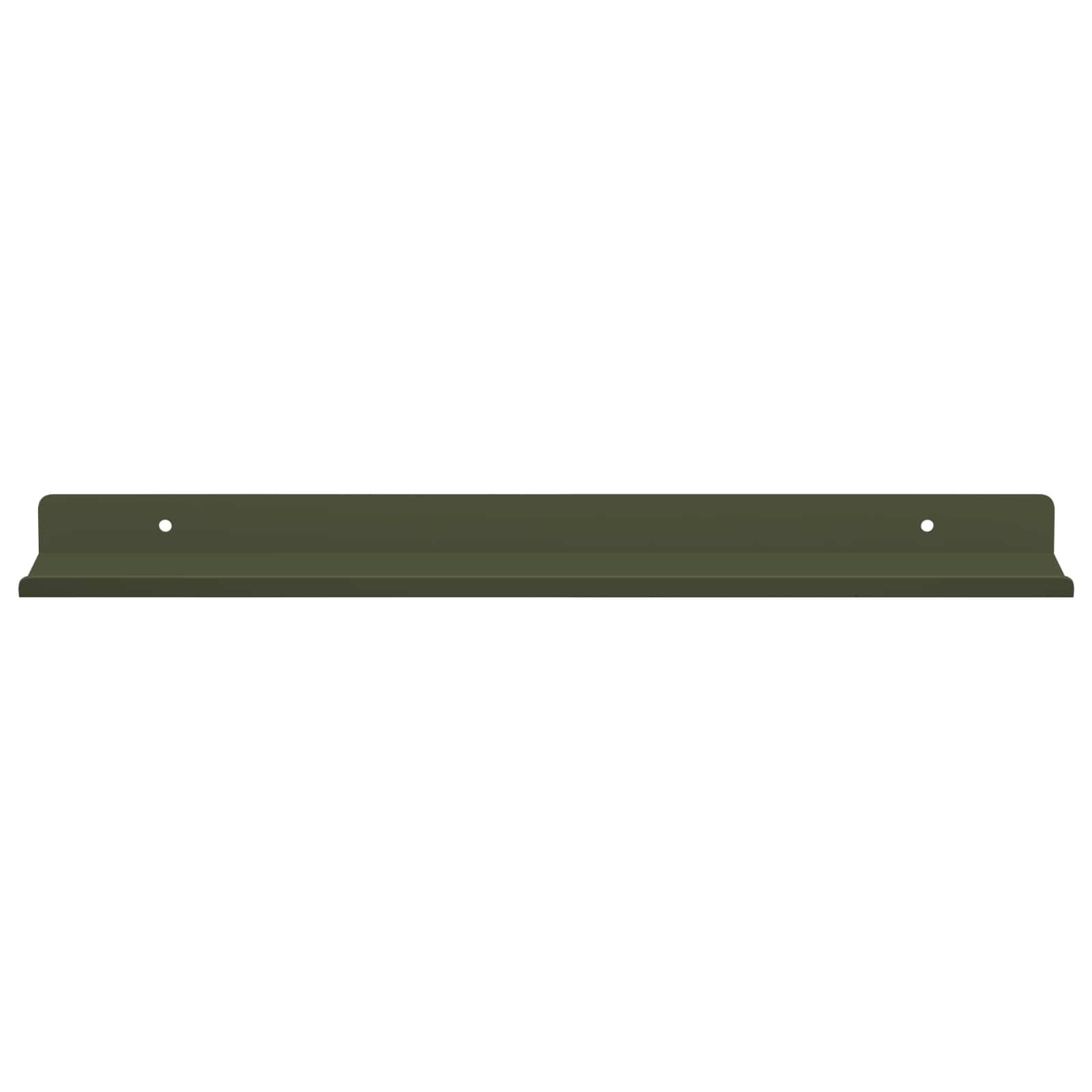 Lebdeća polica 4 pcs Maslinasto zelena 40 x 8,5 x 2,5 cm Čelik