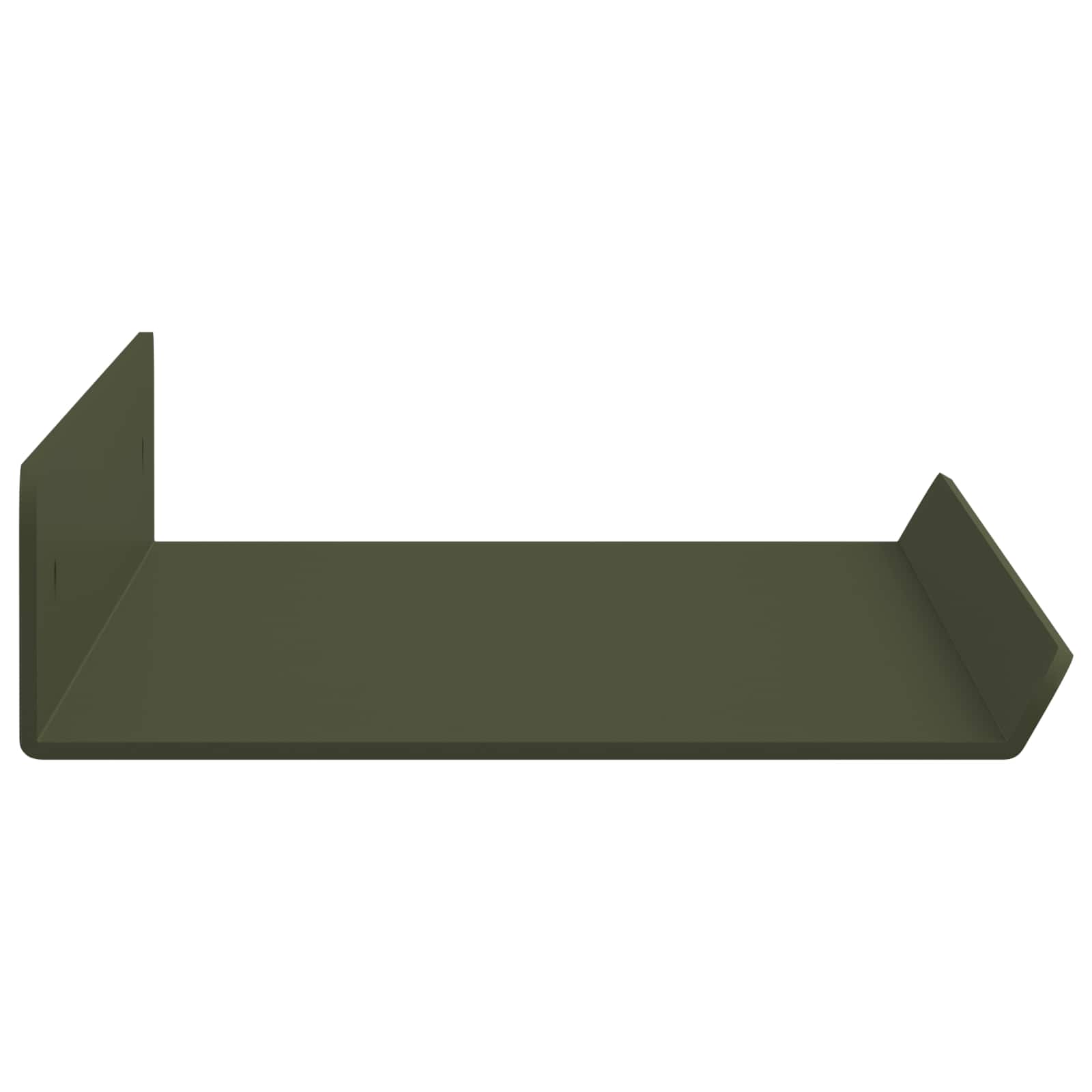 Lebdeća polica 4 pcs Maslinasto zelena 40 x 8,5 x 2,5 cm Čelik