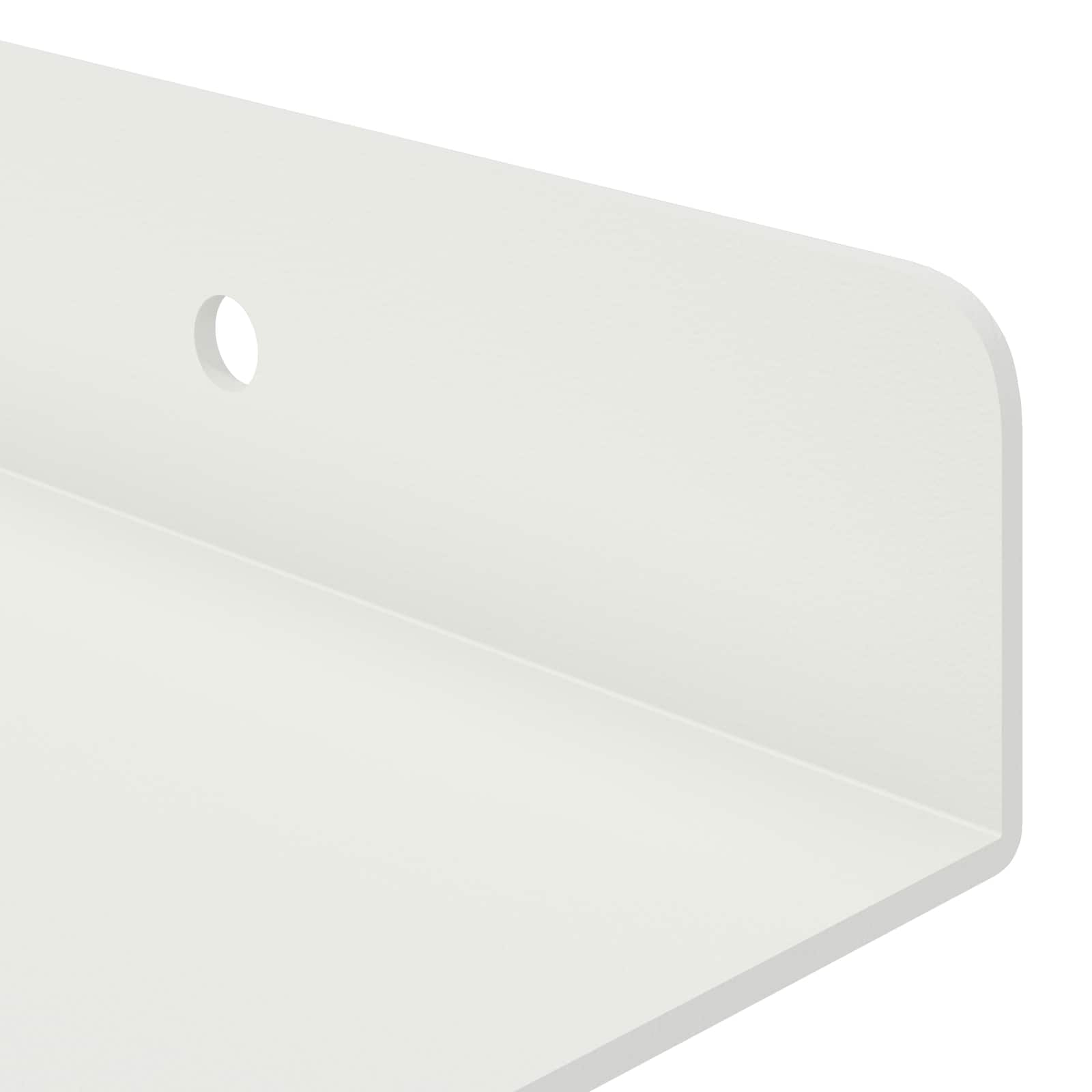 Lebdeća polica Zidne 4 pcs Bijeli 40 x 8,5 x 2,5 cm Čelik