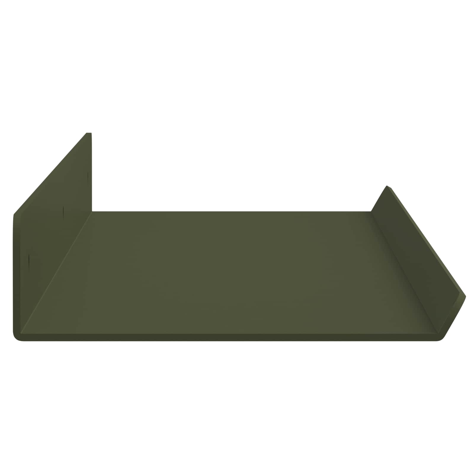 Lebdeća polica 2 pcs Maslinasto zelena 60 x 8,5 x 2,5 cm Čelik