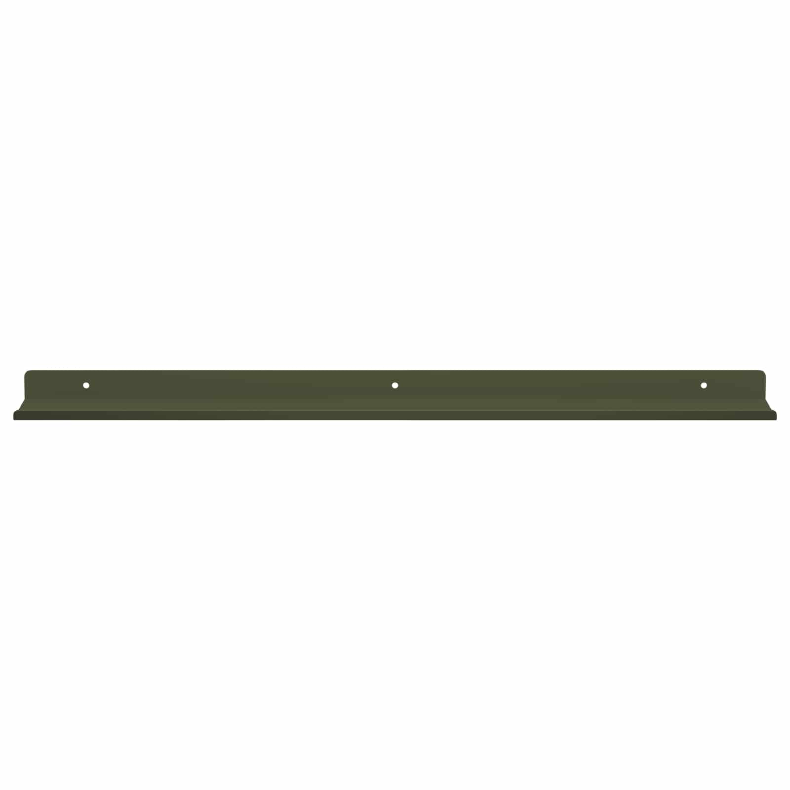 Lebdeća polica 4 pcs Maslinasto zelena 60 x 8,5 x 2,5 cm Čelik