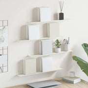 Lebdeća polica Zidne 4 pcs Bijeli 60 x 8,5 x 2,5 cm Čelik